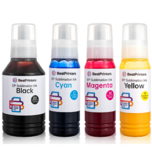 Sublimation Ink Universal (BK) 127ml & (CMY) 70ml for All Dye Based Ink Models ET-2800 ET-2700 ET-2750 ET-4800 ET-2400 ET-15000 Heat Press Transfer on Mugs, T-Shirts, Anti-UV ICC-Free